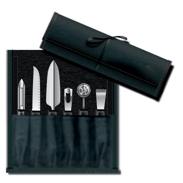 Swiss Army Brands  2019 Victorinox Kitchen Culinary Garnishing KitBlack 7 Piece VIC-46550